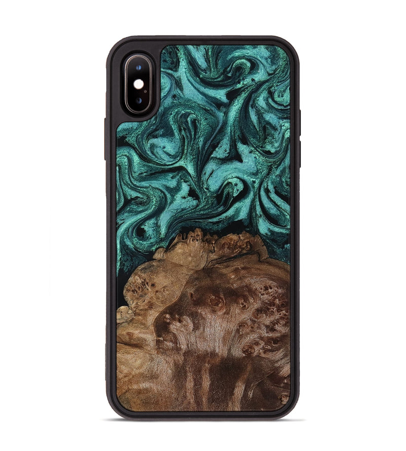 iPhone Xs Max Wood Phone Case - Leila (Green, 804910)