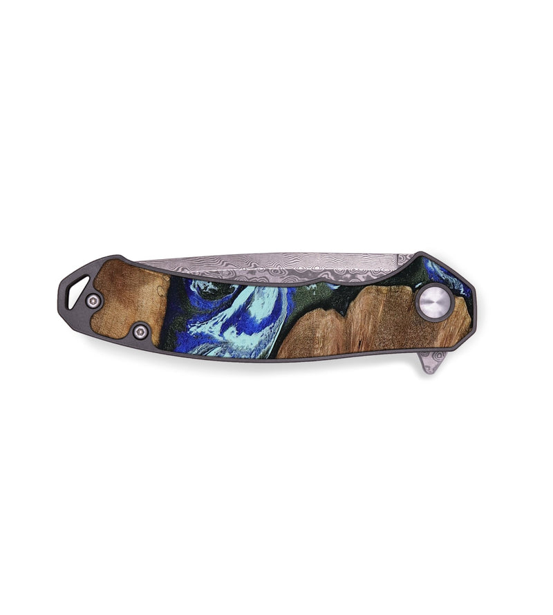 EDC Wood Pocket Knife - Earlene (Blue, 804912)