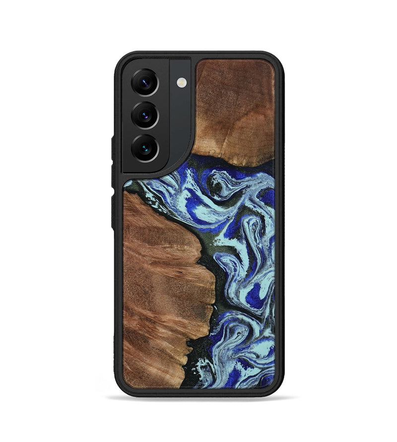 Galaxy S22 Wood Phone Case - Earlene (Blue, 804912)