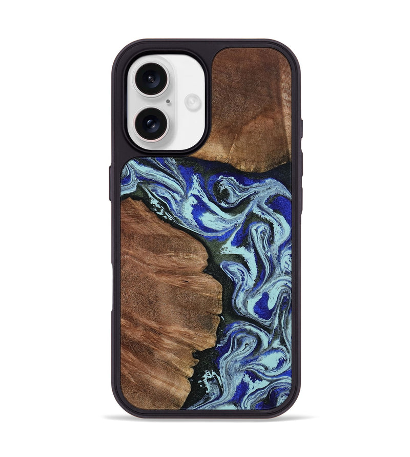 iPhone 17 Wood Phone Case - Earlene (Blue, 804912)