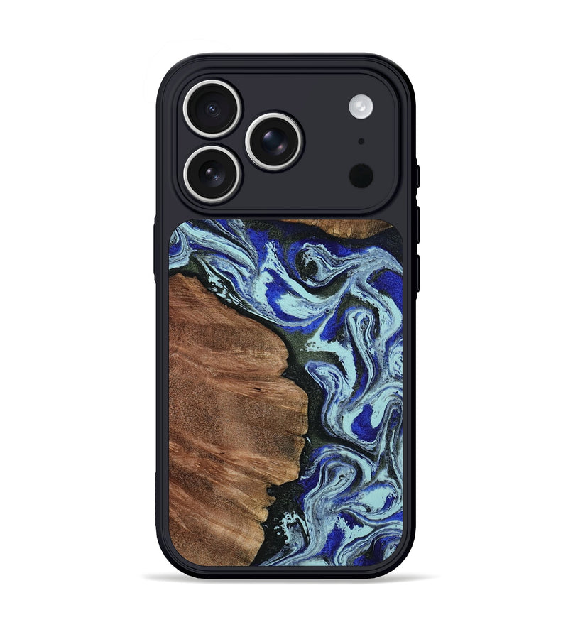 iPhone 17 Pro Wood Phone Case - Earlene (Blue, 804912)