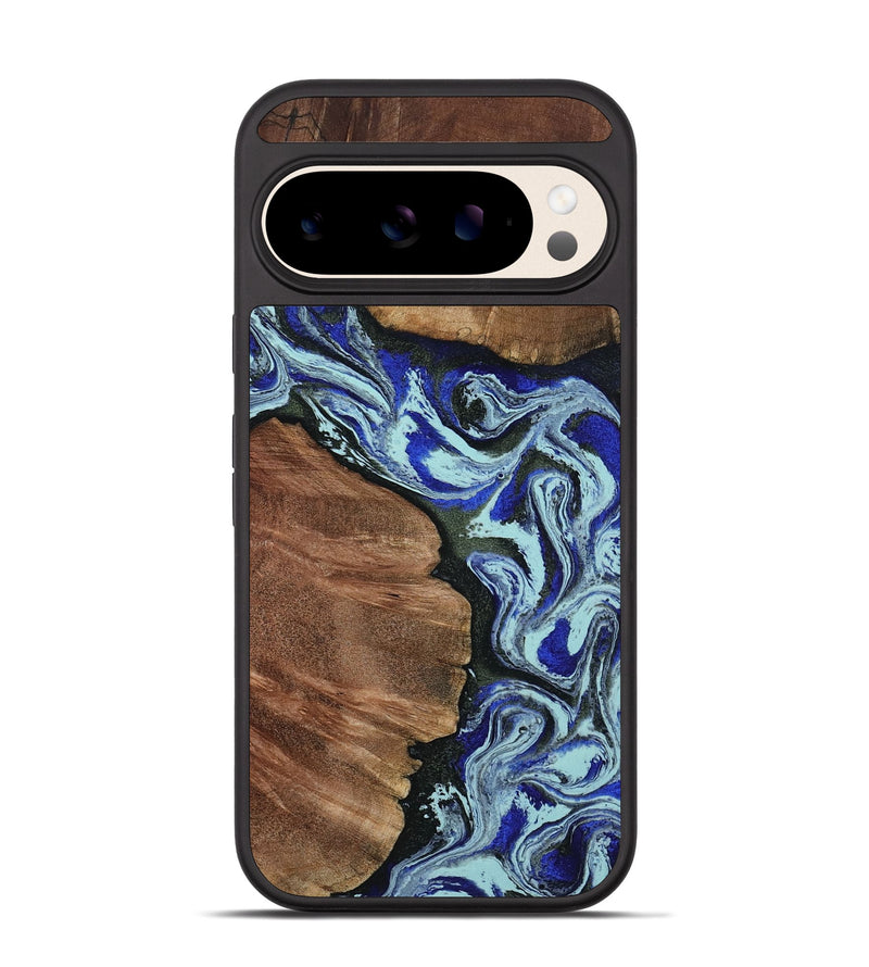 Pixel 10 Wood Phone Case - Earlene (Blue, 804912)