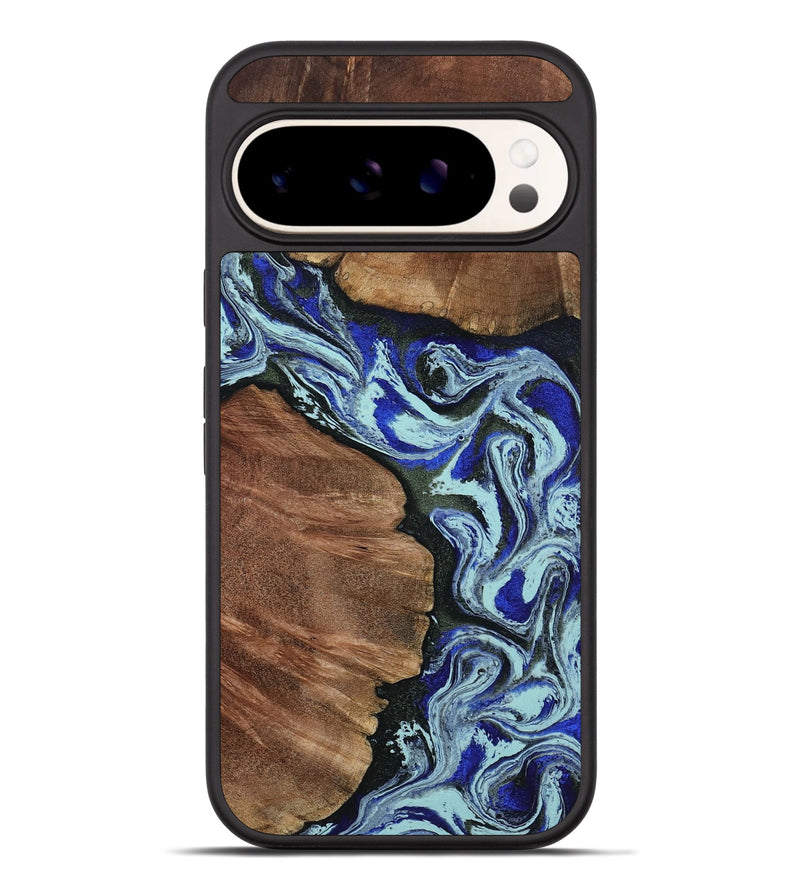 Pixel 9 Pro XL Wood Phone Case - Earlene (Blue, 804912)