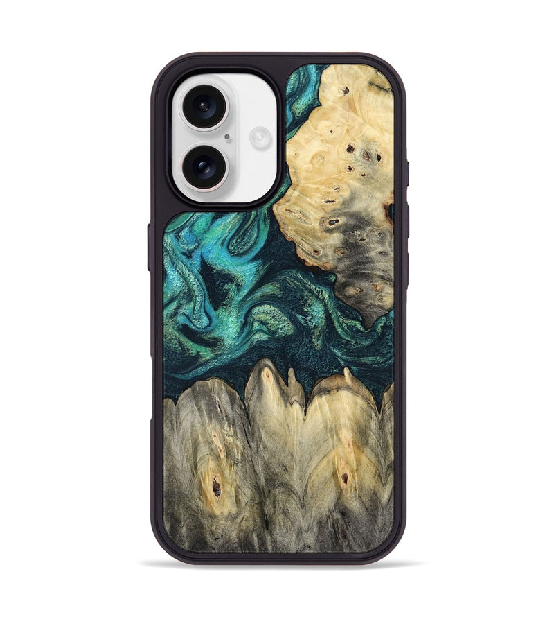 iPhone 17 Wood Phone Case - Dimitri (Green, 804914)