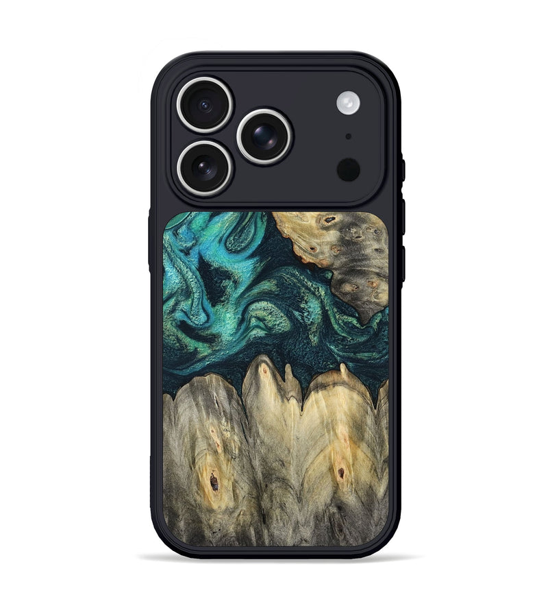 iPhone 17 Pro Wood Phone Case - Dimitri (Green, 804914)