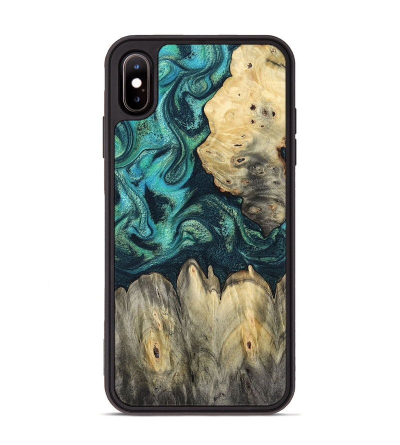 iPhone Xs Max Wood Phone Case - Dimitri (Green, 804914)
