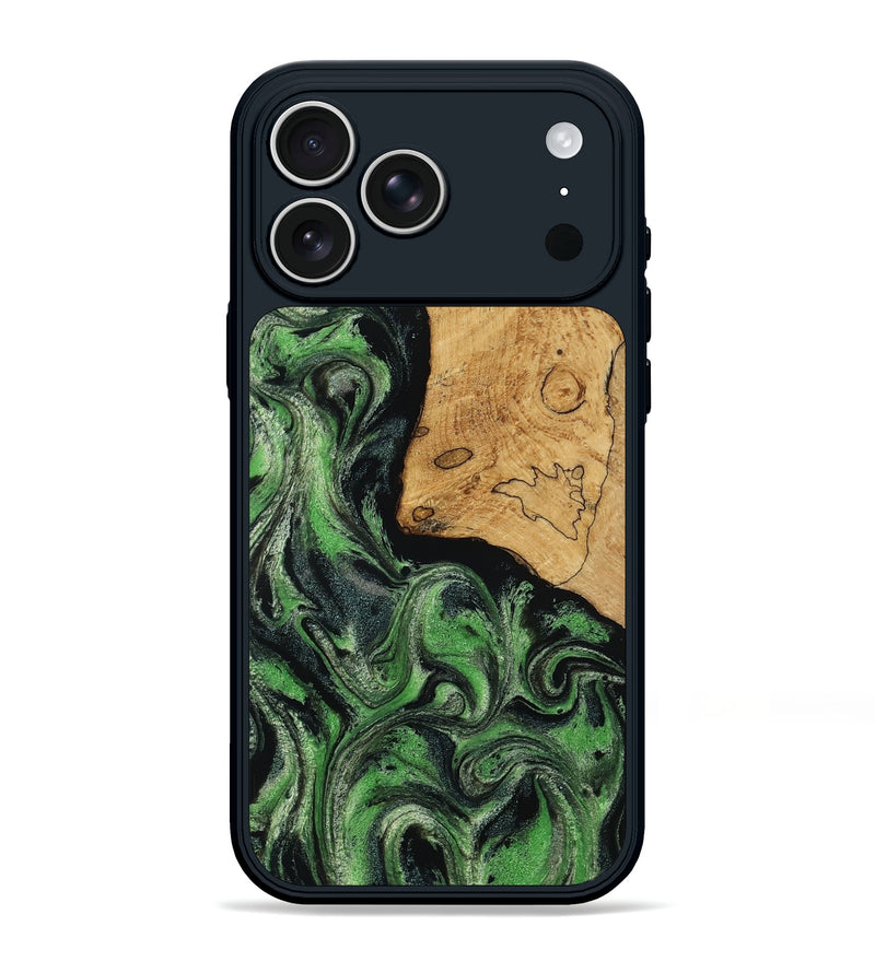 iPhone 17 Pro Max Wood Phone Case - Kelis (Green, 804917)