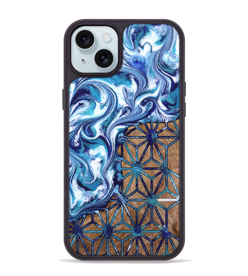 iPhone 15 Plus Wood Phone Case - Zhuri (Pattern, 804926)