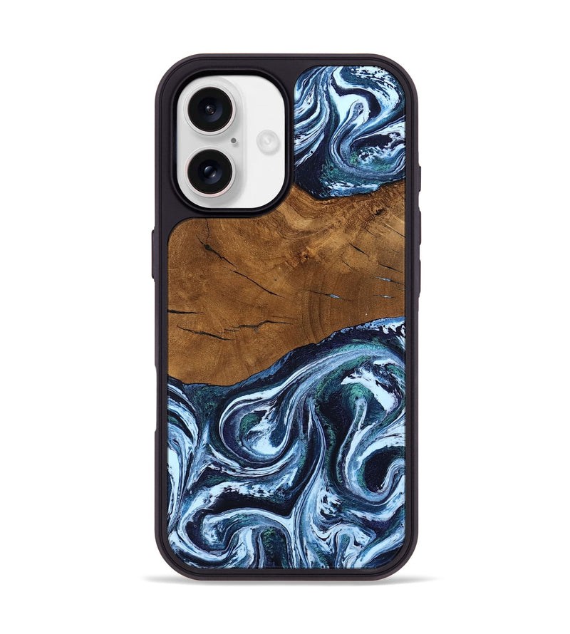 iPhone 17 Wood Phone Case - Kirsten (Blue, 804942)