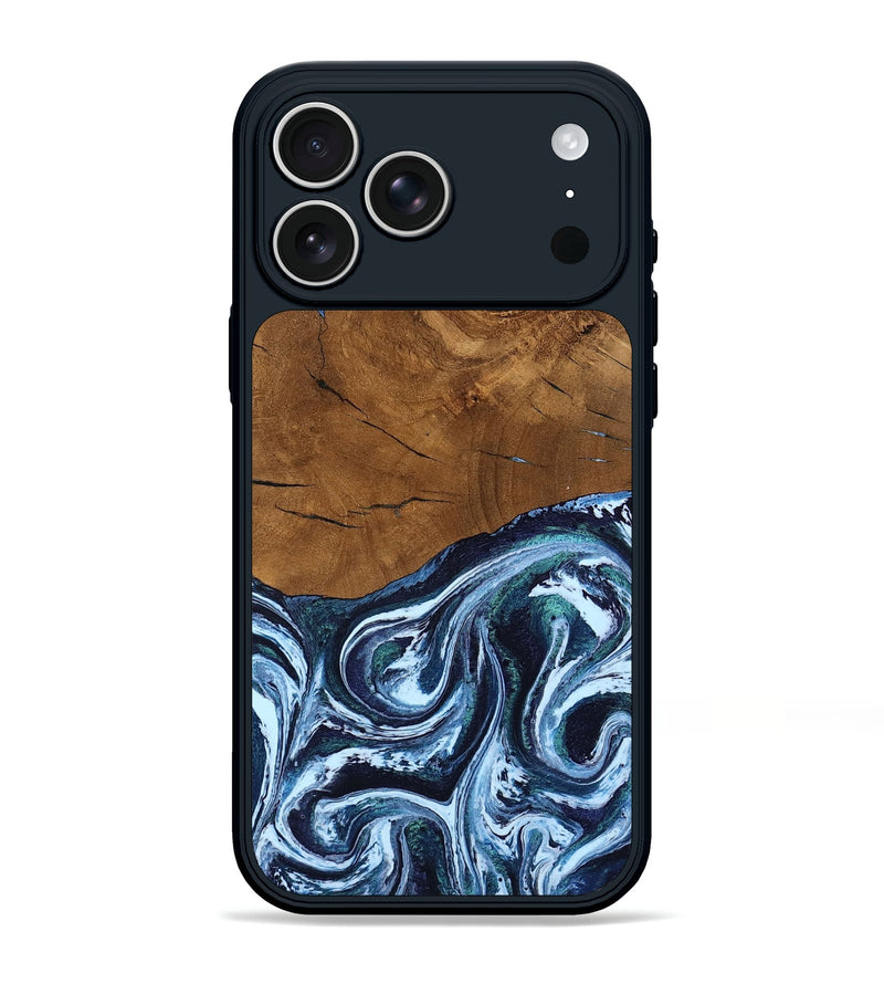 iPhone 17 Pro Max Wood Phone Case - Kirsten (Blue, 804942)