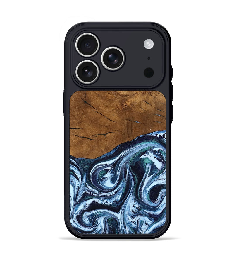 iPhone 17 Pro Wood Phone Case - Kirsten (Blue, 804942)