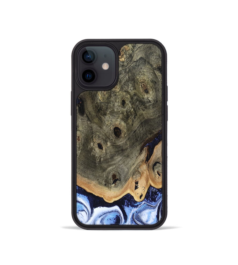 iPhone 12 mini Wood Phone Case - Saul (Blue, 804944)