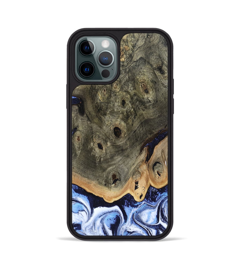 iPhone 12 Pro Wood Phone Case - Saul (Blue, 804944)