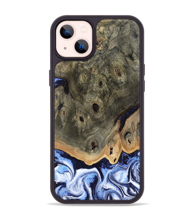 iPhone 14 Plus Wood Phone Case - Saul (Blue, 804944)