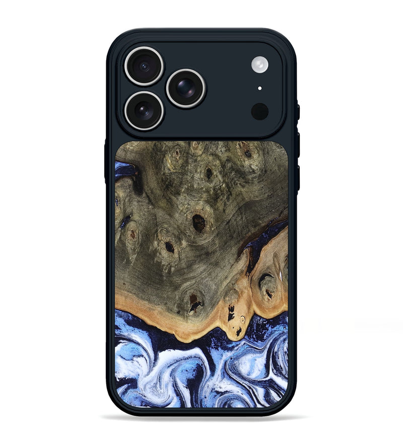 iPhone 17 Pro Max Wood Phone Case - Saul (Blue, 804944)