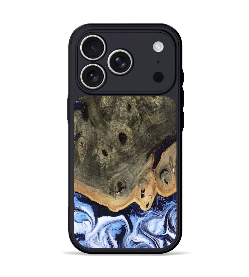 iPhone 17 Pro Wood Phone Case - Saul (Blue, 804944)