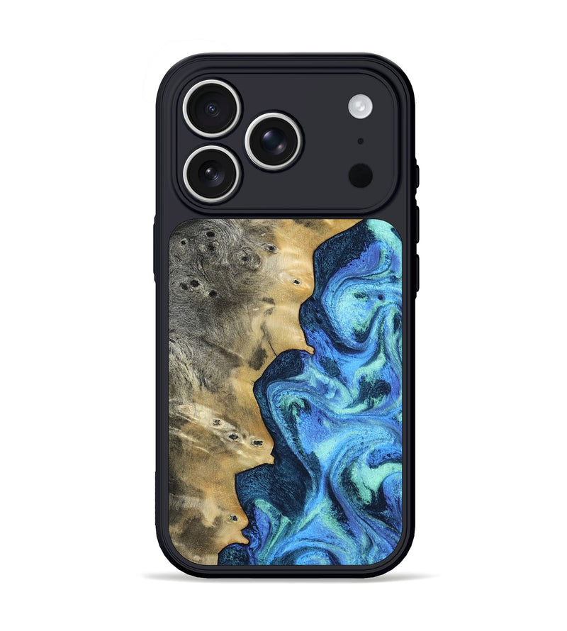 iPhone 17 Pro Wood Phone Case - Cathy (Blue, 804945)