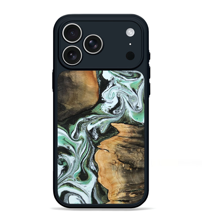 iPhone 17 Pro Max Wood Phone Case - Shaina (Green, 805087)
