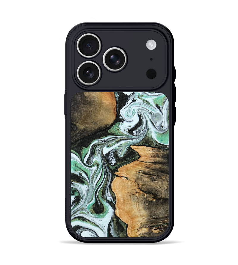 iPhone 17 Pro Wood Phone Case - Shaina (Green, 805087)