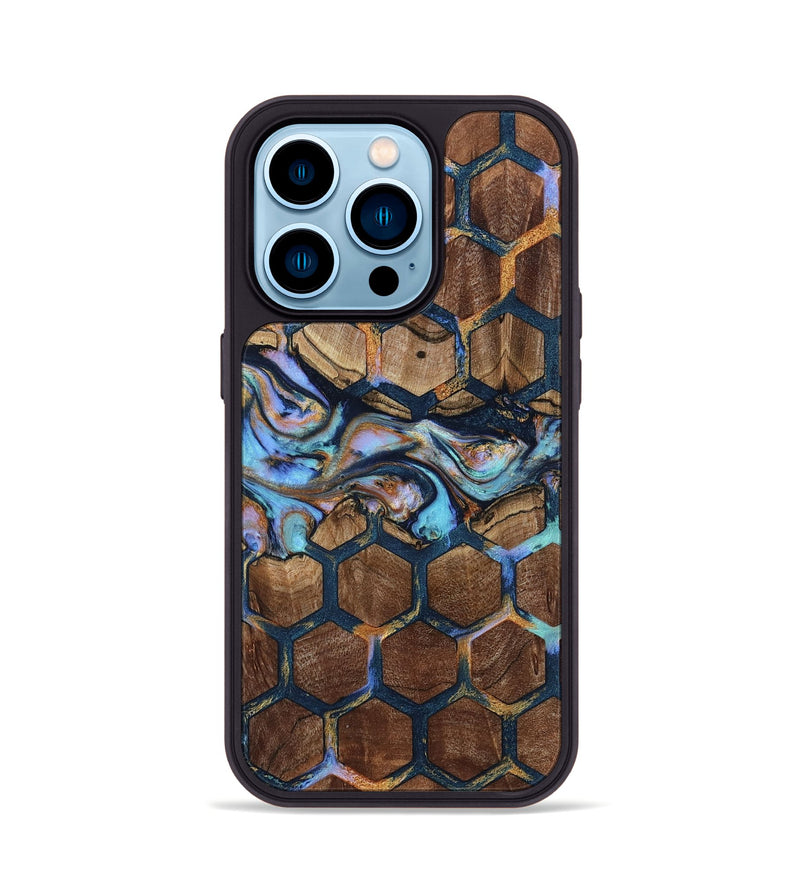 iPhone 14 Pro Wood Phone Case - Yolanda (Pattern, 805090)