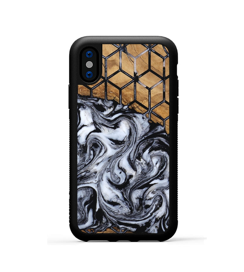 iPhone Xs Wood Phone Case - Emerie (Pattern, 805091)