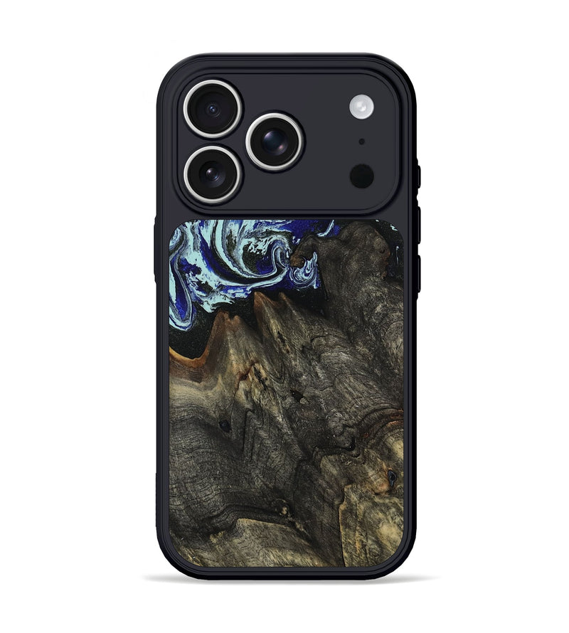 iPhone 17 Pro Wood Phone Case - Ezrah (Blue, 805110)