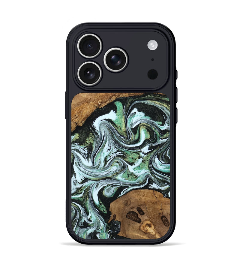 iPhone 17 Pro Wood Phone Case - Marely (Green, 805112)