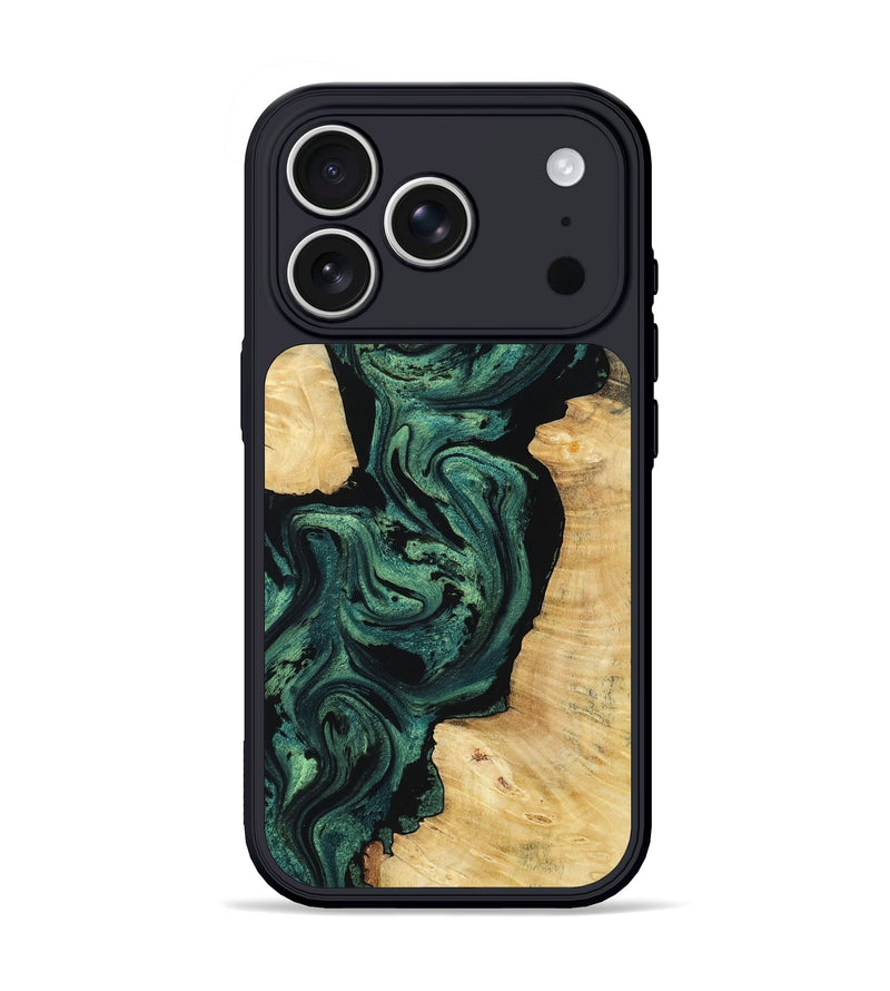 iPhone 17 Pro Wood Phone Case - Hailie (Green, 805116)