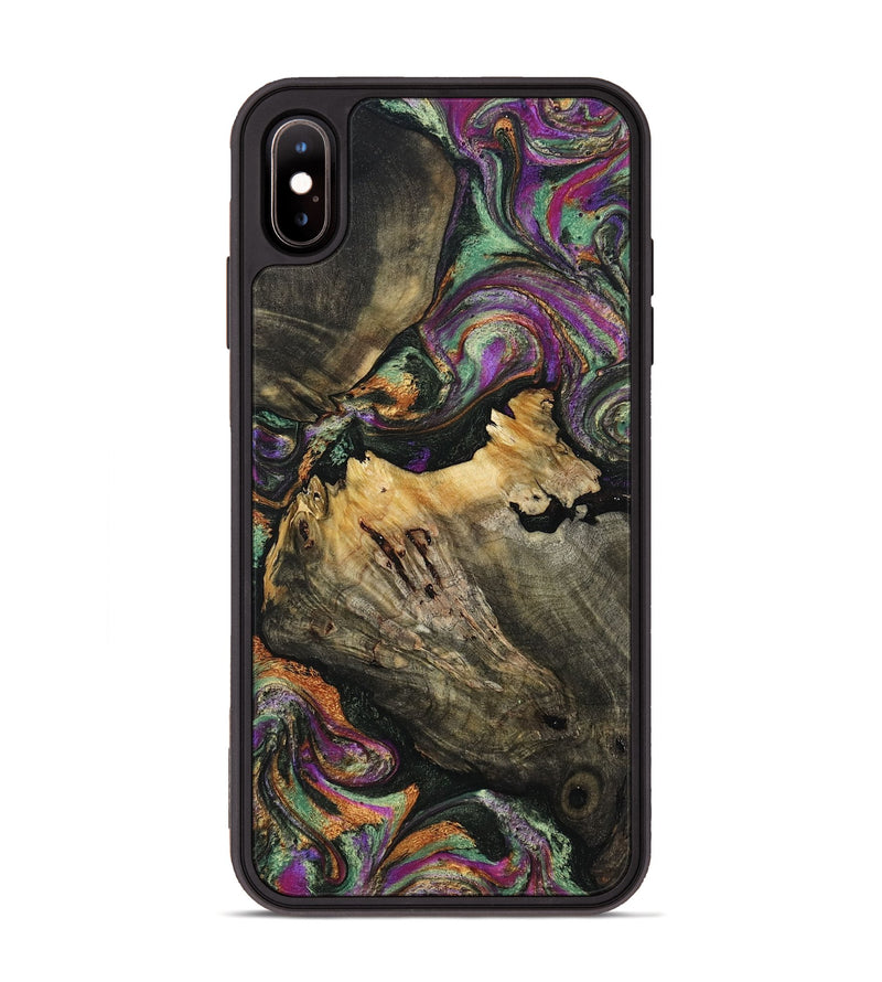 iPhone Xs Max Wood Phone Case - Rex (Green, 805118)