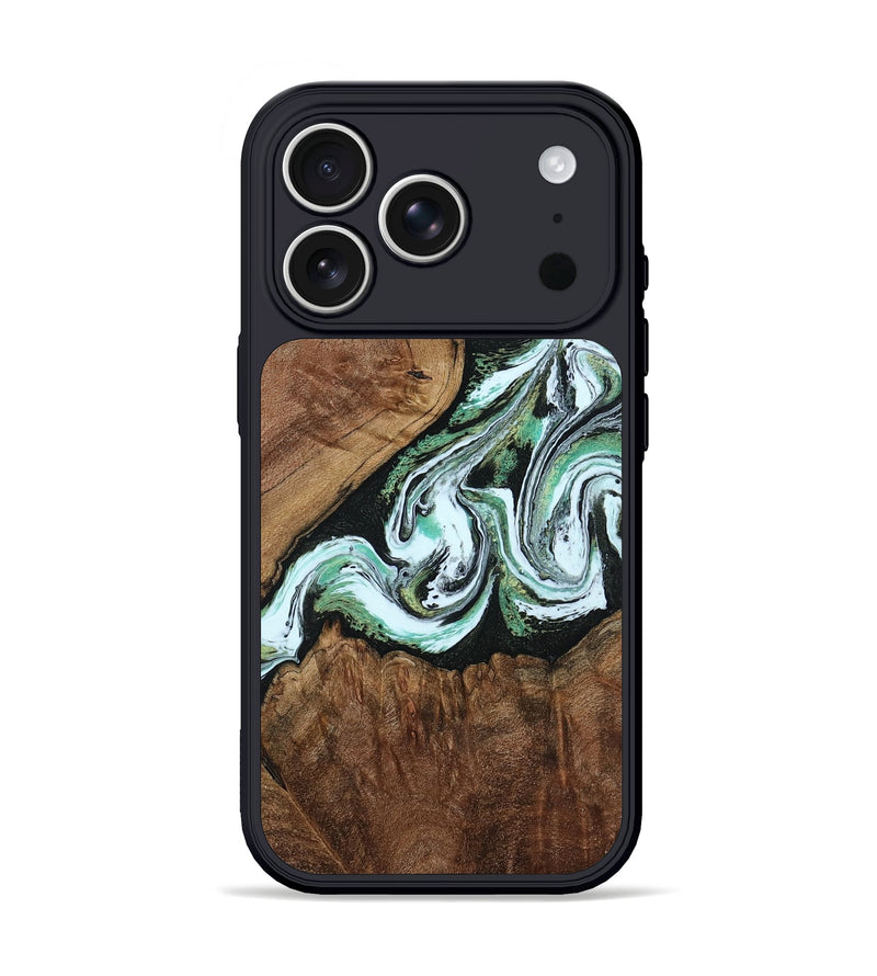 iPhone 17 Pro Wood Phone Case - Lennon (Green, 805119)
