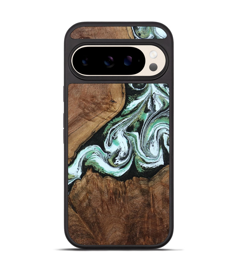 Pixel 10 Wood Phone Case - Lennon (Green, 805119)