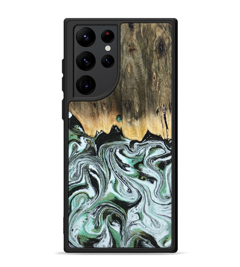 Galaxy S22 Ultra Wood Phone Case - Cecily (Green, 805120)