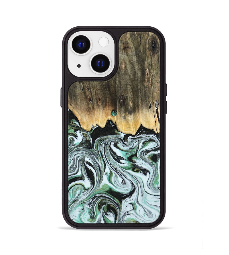 iPhone 13 Wood Phone Case - Cecily (Green, 805120)