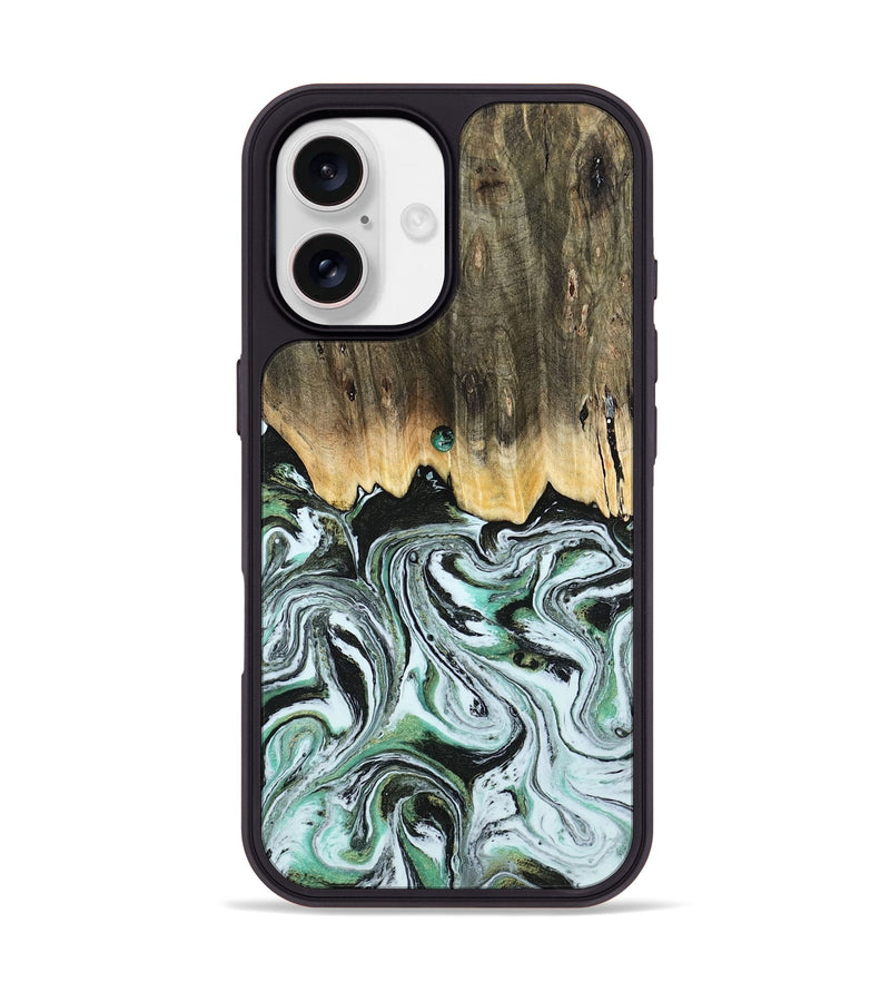 iPhone 17 Wood Phone Case - Cecily (Green, 805120)