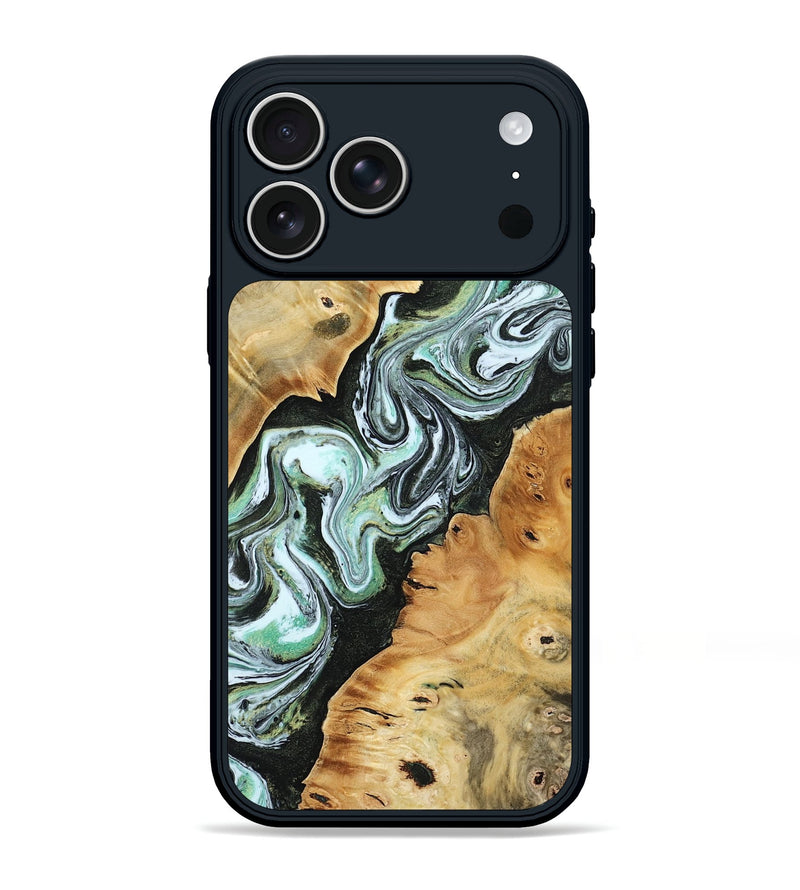 iPhone 17 Pro Max Wood Phone Case - Jerad (Green, 805122)