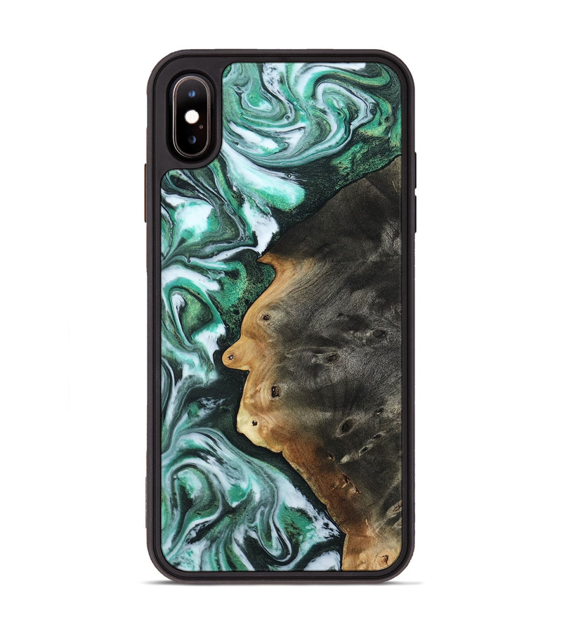 iPhone Xs Max Wood Phone Case - Ludwig (Green, 805123)