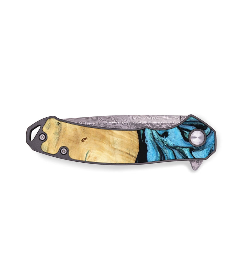 EDC Wood Pocket Knife - Rubin (Blue, 805130)