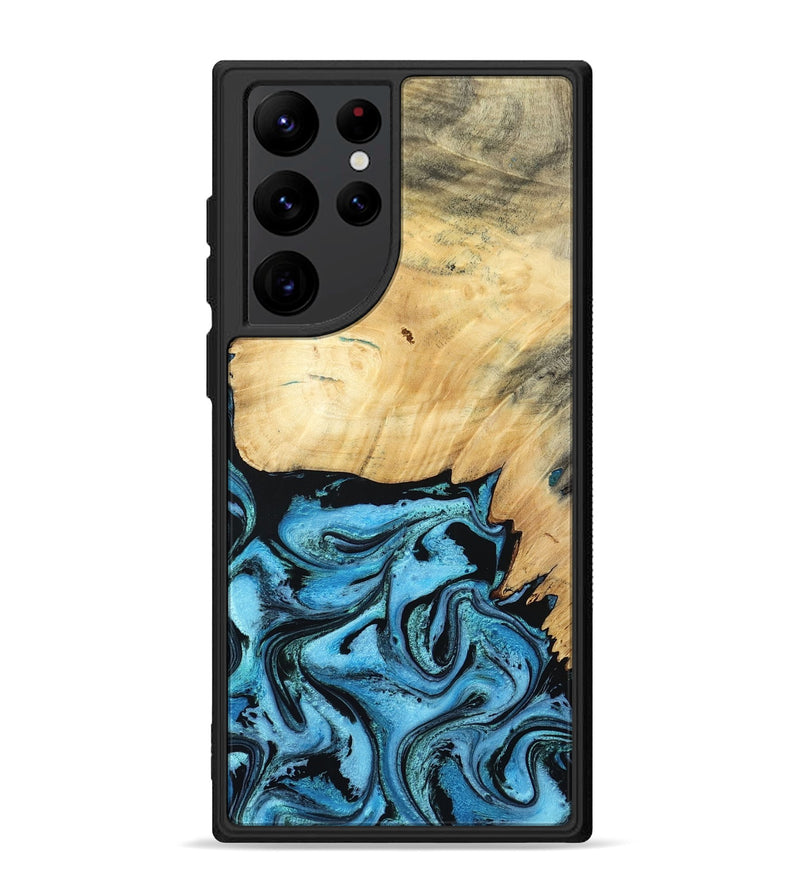 Galaxy S22 Ultra Wood Phone Case - Rubin (Blue, 805130)