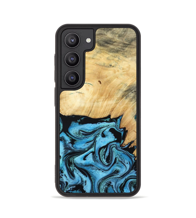 Galaxy S23 Wood Phone Case - Rubin (Blue, 805130)