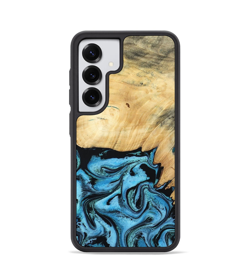Galaxy S25 Wood Phone Case - Rubin (Blue, 805130)