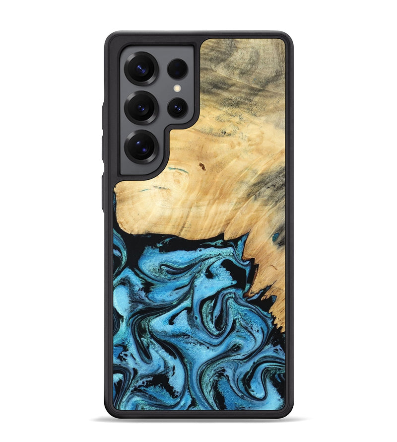 Galaxy S25 Ultra Wood Phone Case - Rubin (Blue, 805130)