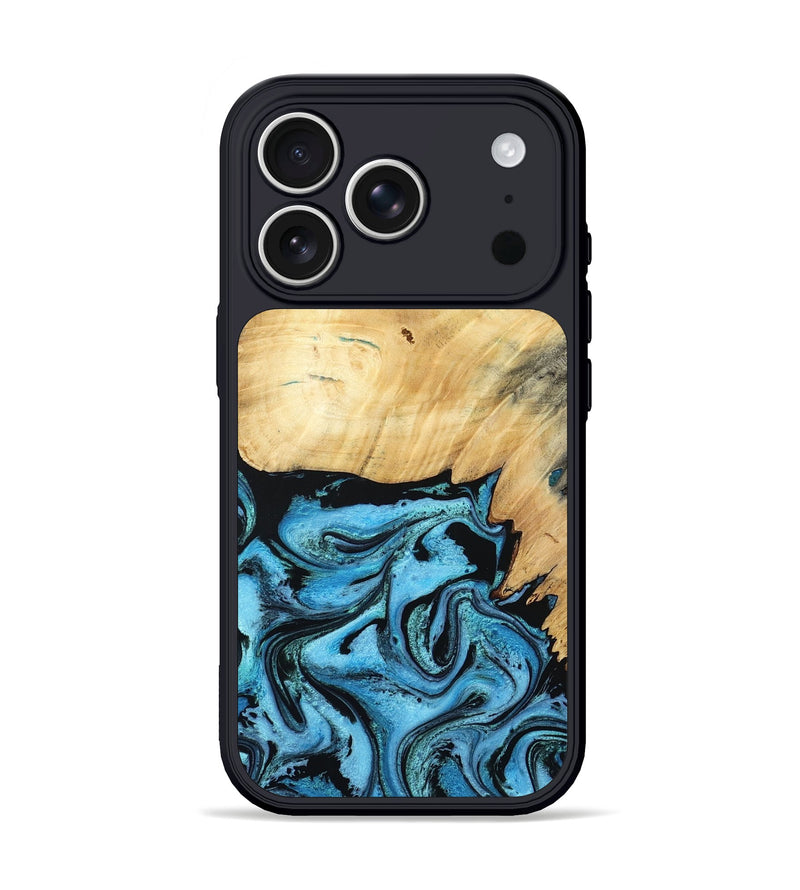 iPhone 17 Pro Wood Phone Case - Rubin (Blue, 805130)
