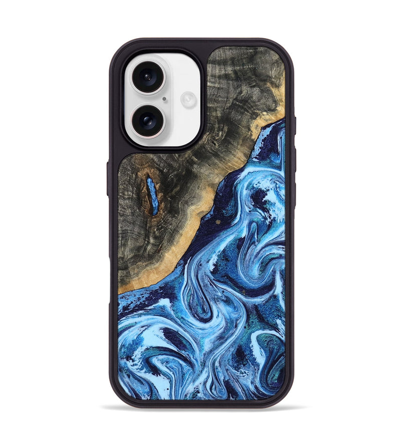 iPhone 17 Wood Phone Case - Signe (Blue, 805131)