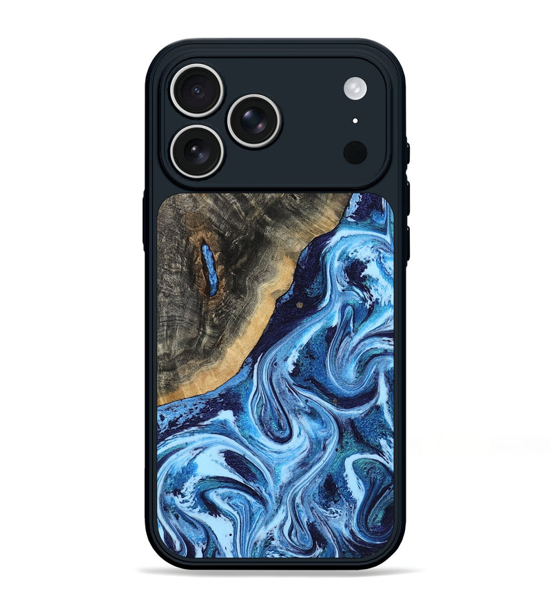 iPhone 17 Pro Max Wood Phone Case - Signe (Blue, 805131)