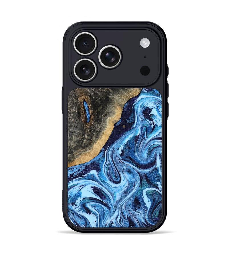 iPhone 17 Pro Wood Phone Case - Signe (Blue, 805131)