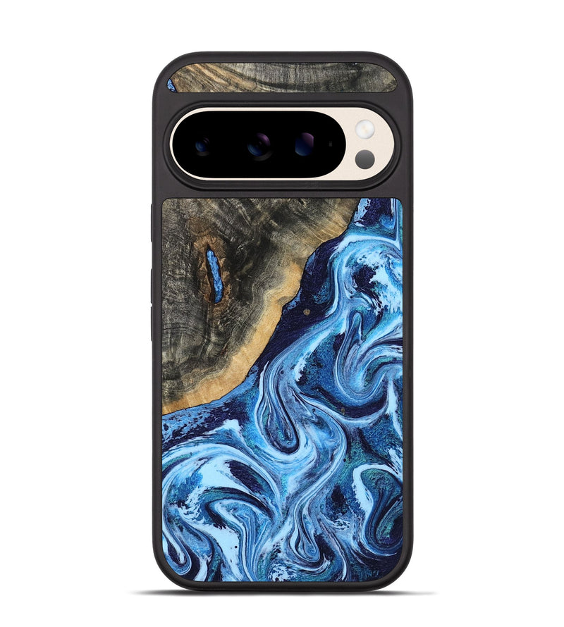 Pixel 10 Wood Phone Case - Signe (Blue, 805131)