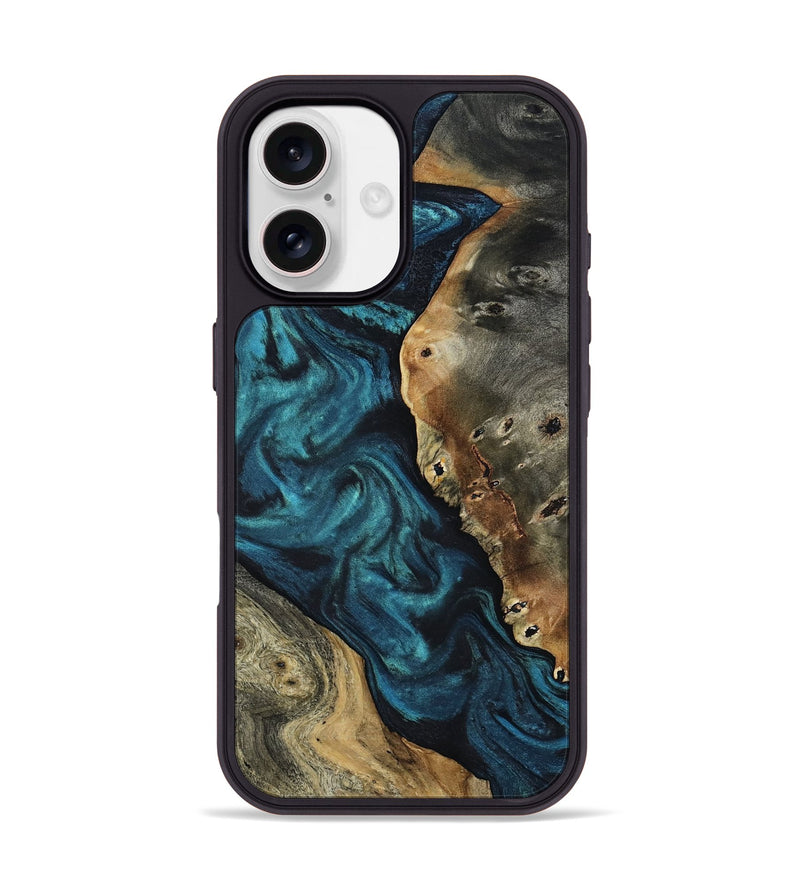 iPhone 17 Wood Phone Case - Arely (Blue, 805134)