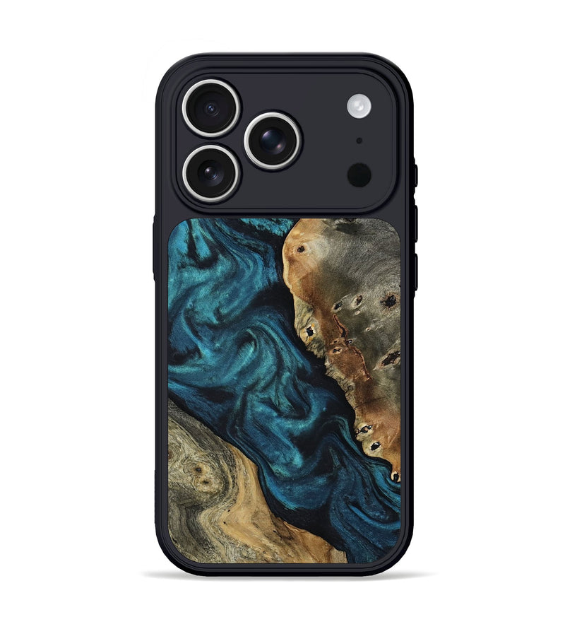 iPhone 17 Pro Wood Phone Case - Arely (Blue, 805134)