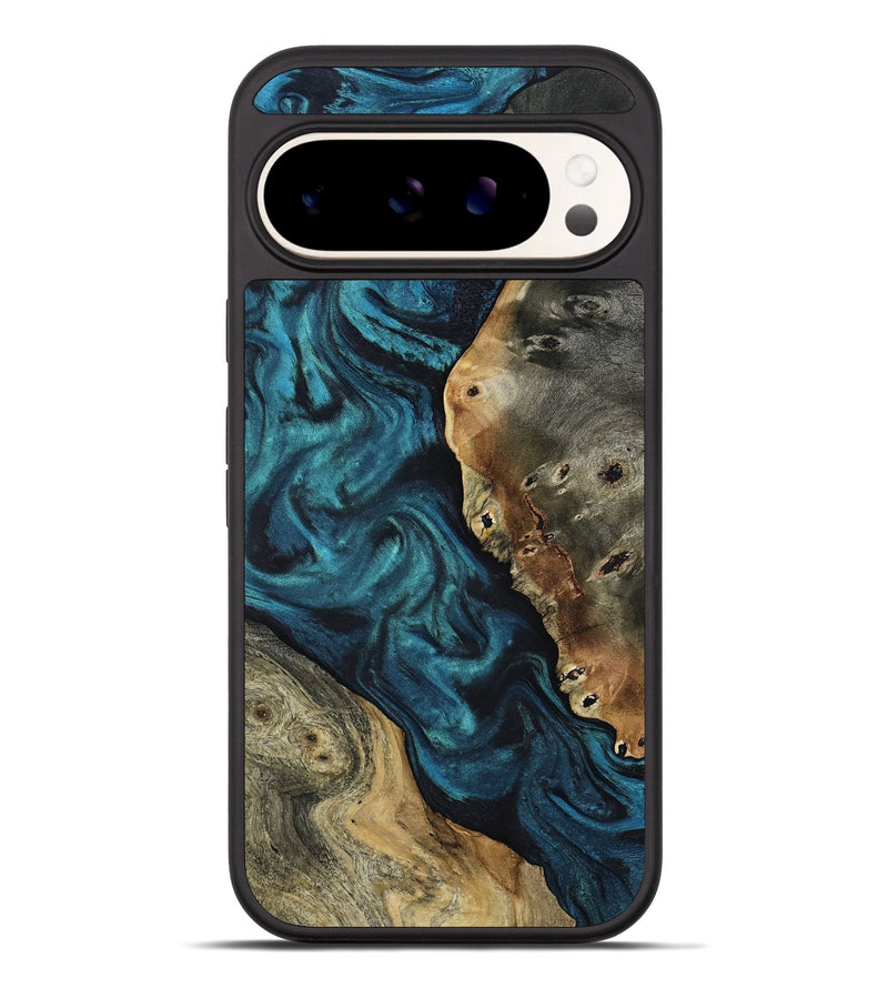 Pixel 10 Pro XL Wood Phone Case - Arely (Blue, 805134)