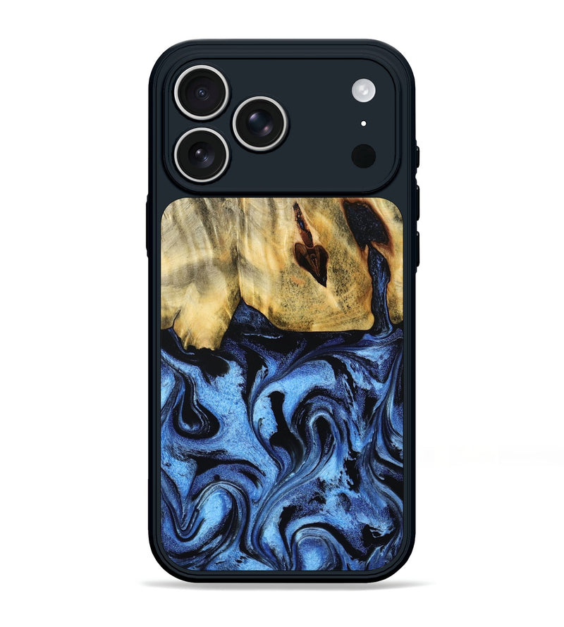 iPhone 17 Pro Max Wood Phone Case - Taya (Blue, 805138)